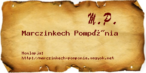 Marczinkech Pompónia névjegykártya